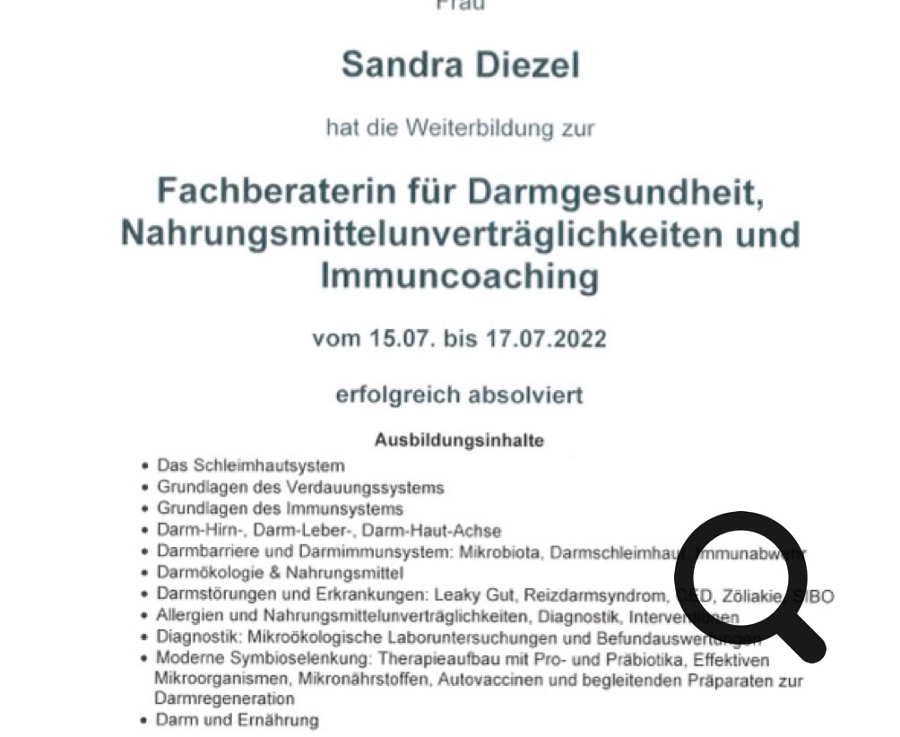 Fachberater für Darmgesundheit und Nahrungsmittelunverträglichkeiten