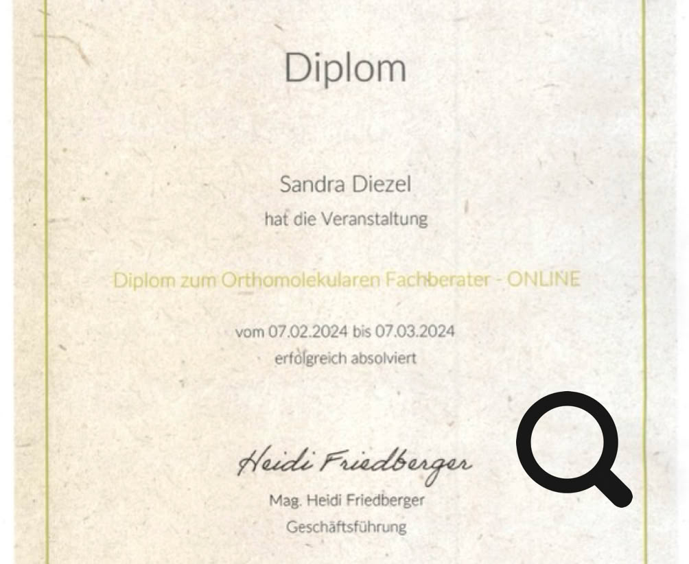 Diplom Orthomolekularer Fachberater